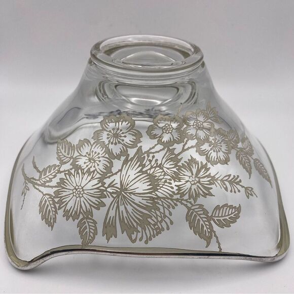 Viking Glass Silver Overlay Bowl Flanders Poppy Vintage Art Deco (USA) - Picture 6 of 8